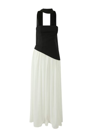 Schwarzes, gerades, ärmelloses Maxi-Cocktailkleid für Damen