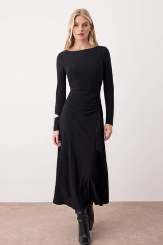 Langes, flaches A-Linien-Maxikleid für Damen, sowohl für Tag als auch für Nacht