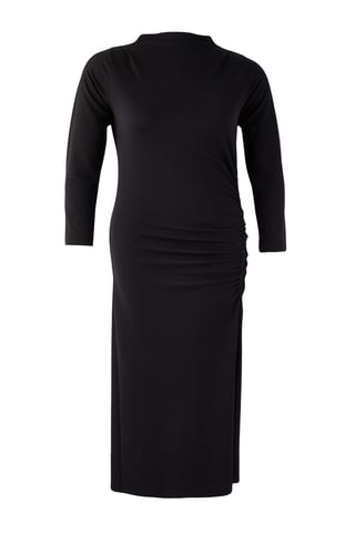 Curve Damen Unifarbenes Maxi-Kleid in Übergröße, lässig, lässig, mit Etui-Schnitt