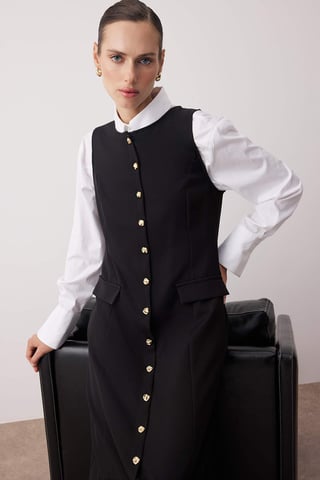 Damen Unifarbenes Maxikleid, ärmellos, lässig, schlicht und modisch