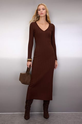Damen-Maxikleid, flach, lang, figurbetont, für Tag und Nacht