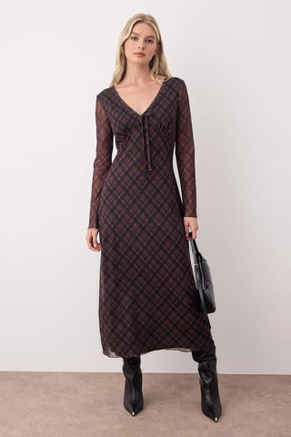 Sehr farbenfrohes, flaches, langes, lässiges/figurbetontes Maxikleid für Damen