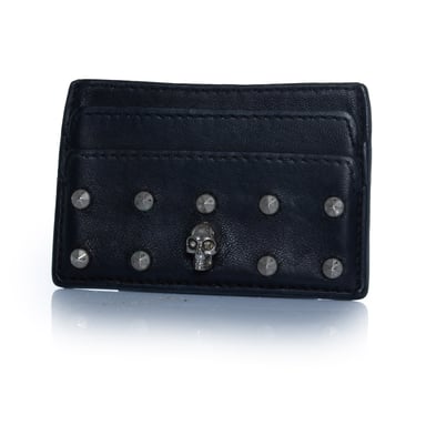 Alexander McQueen, schwarzer Leder-Kartenhalter