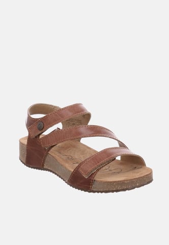 Josef Seibel Tonga 25 Camel - Josef Seibel Braune Leder Zehenstegsandalette für Damen