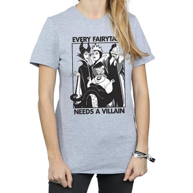 Disney - "Every Fairy Tale Needs A Villain" T-Shirt für Damen (Grau)