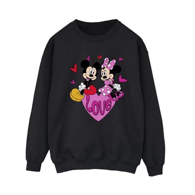 Disney - "Love Hearts" Sweatshirt für Damen (Schwarz)