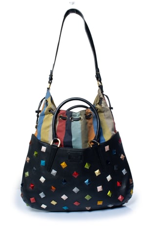 Fendi, B.Fab wandelbare, mit Nieten besetzte mittlere Tragetasche