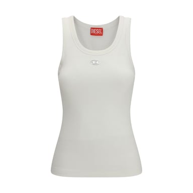 Diesel Weißes Baumwolle Ärmelloses T-Shirt
