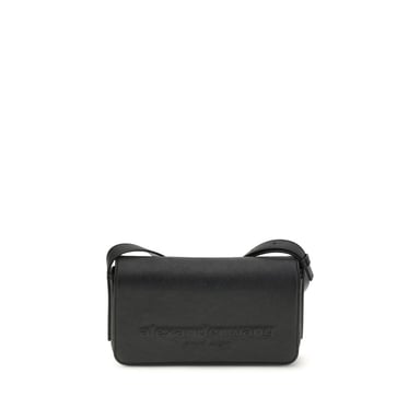 Alexander Wang Schwarze Kalbsleder Bos Taurus Schultertasche