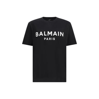Balmain Schwarzes Baumwoll-T-Shirt