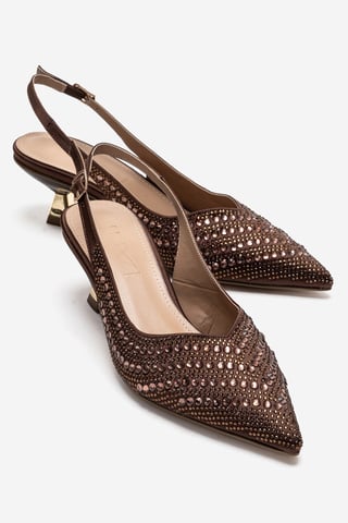Royale Verzierter Kitten-Heel-Pumps
