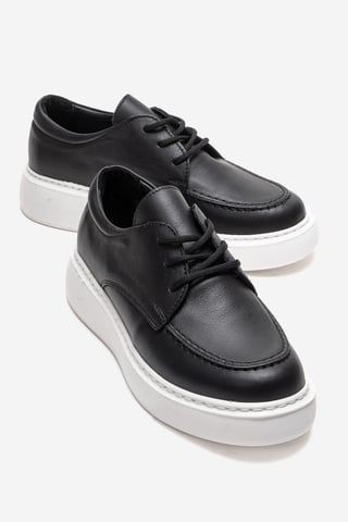 Mareon Leder Schnürsneaker