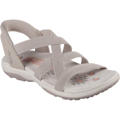 Skechers Reggae Slim Stretch Flex Damen Sandalen in Taupe aus Textil