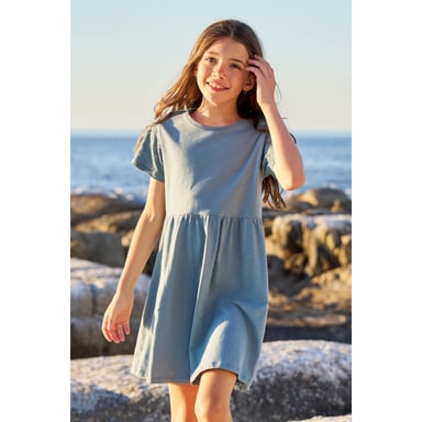 Mountain Warehouse - "Izzy" Kleid für Mädchen Broderie-Ärmel (Hellblau)
