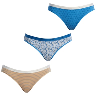 Pack-3 Stretch Baumwolle Slips D4C17 für Frauen