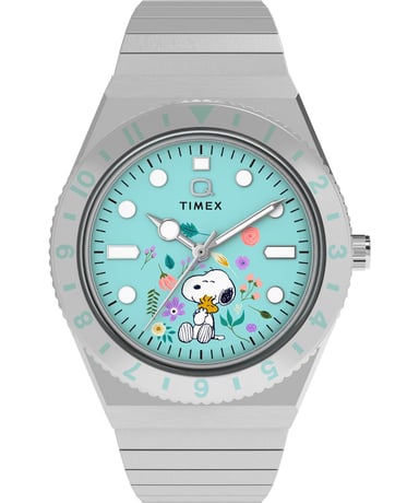Timex Peanuts Q Timex Silber Damen Armbanduhr TW2Y52700