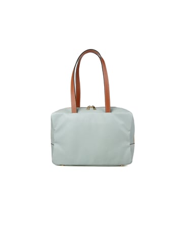 Giulia Monti Schultertasche Grau Goldbraun