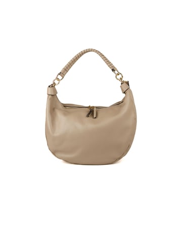 Giulia Monti Schultertasche Grau Beige