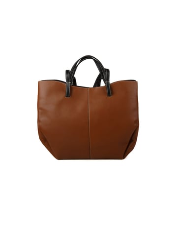 Giulia Monti Tragetasche Goldbraun Schwarz