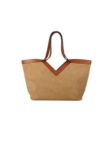 Giulia Monti Tote Bag Beige Goldbraun