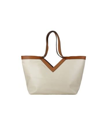 Giulia Monti Tote Bag Hellbeige Goldbraun