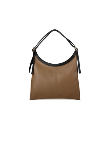 Giulia Monti Tragetasche Taupe Schwarz