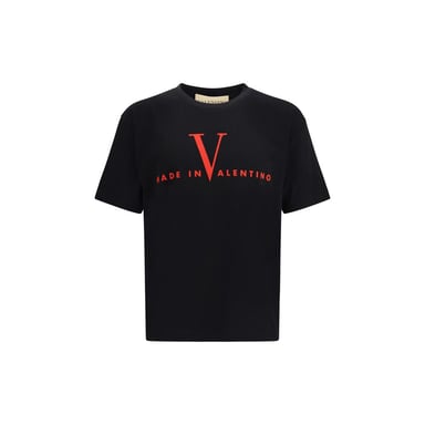 Valentino Schwarzes Baumwoll-T-Shirt