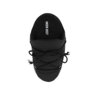 Moon Boot Schwarze Nylon Pantoletten