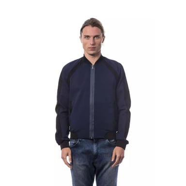 Verri Blaue Viskose-Bomberjacke