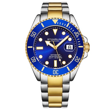 Montre de plongée Stührling Depthmaster 4055 à quartz suisse de 40 mm