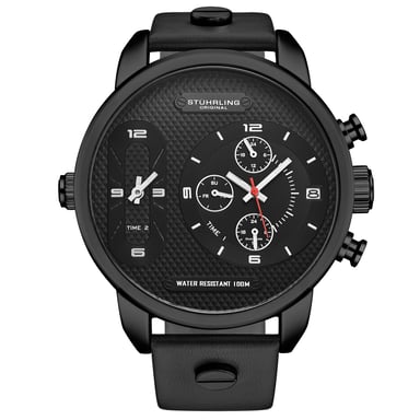 Montre Stührling Global GMT 4052 à quartz japonais 52 mm