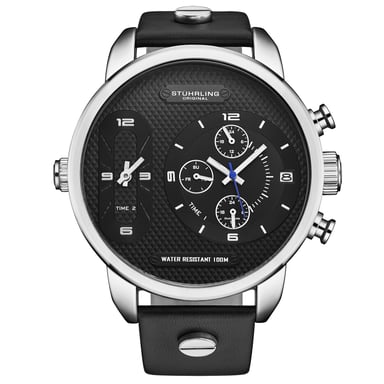 Montre Stührling Global GMT 4052 à quartz japonais 52 mm