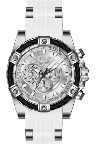 Invicta Bolt 50601 Herren Uhr - Quartz Bewegung - Edelstahl mit Silbernem Zifferblatt - 52 mm