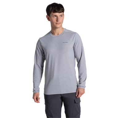 Craghoppers - "Abel" T-Shirt für Herren Langärmlig (Hellgrau Meliert)