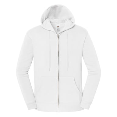 Fruit of the Loom - "Iconic Premium" Sweatjacke für Herren, mit Kapuze (Weiß)