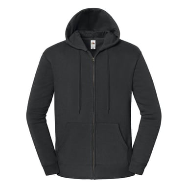 Fruit of the Loom - "Iconic Premium" Sweatjacke für Herren, mit Kapuze (Hellgrau)