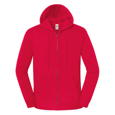 Fruit of the Loom - "Iconic Premium" Sweatjacke für Herren, mit Kapuze (Rot)
