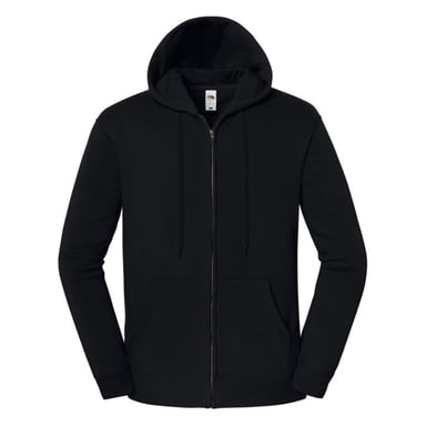 Fruit of the Loom - "Iconic Premium" Sweatjacke für Herren, mit Kapuze (Schwarz)