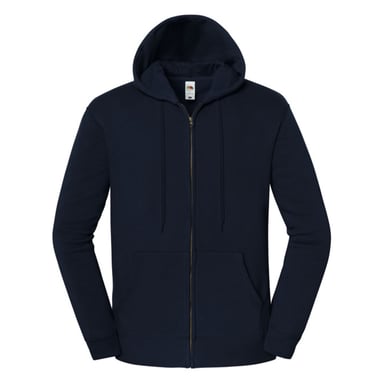 Fruit of the Loom - "Iconic Premium" Sweatjacke für Herren, mit Kapuze (Marineblau)