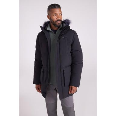 Mountain Warehouse - "Fern" Parka Wattiert für Herren (Schwarz)