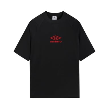 Umbro - "Iconic" T-Shirt für Herren, Kastig (Schwarz/Chili-Pfeffer)