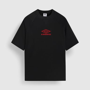 Umbro - "Iconic" T-Shirt für Herren, Kastig (Schwarz/Chilipfeffer Rot)