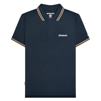 Lambretta - "SS25" Poloshirt für Herren (Marine/Holzasche/Tabak)