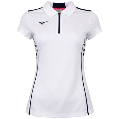 Mizuno Wom Hex Rect Damen Polo-Shirt Weiß