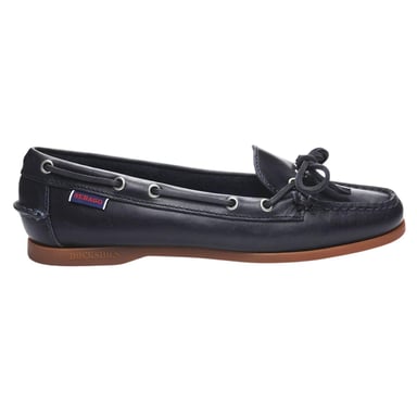 Sebago - "Nina" Bala Mokassin für Damen, Wachsleder (Marineblau/Gummi Rosa)