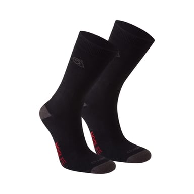 Craghoppers - Socken Insektenabwehr für Herren/Damen Unisex(2er-Pack) (Schwarz/Dunkelgrau)