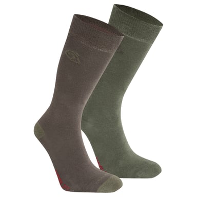 Craghoppers - Socken Insektenabwehr für Herren/Damen Unisex(2er-Pack) (Waldgrün/Oliv)