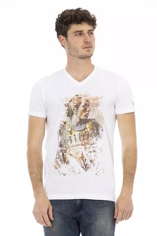 Trussardi Action Weißes Baumwoll-T-Shirt