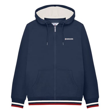 Lambretta - Hoodie mit durchgehendem Reißverschluss für Herren (Marine/Jetstream Blau/Rot)