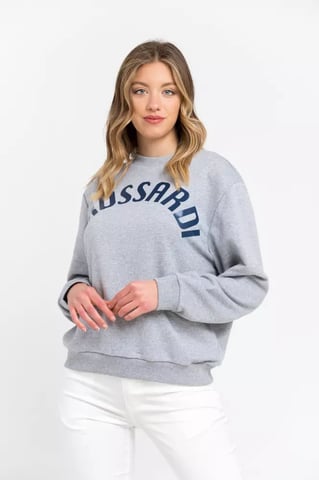 Trussardi Graues Baumwoll-Sweatshirt für Frauen